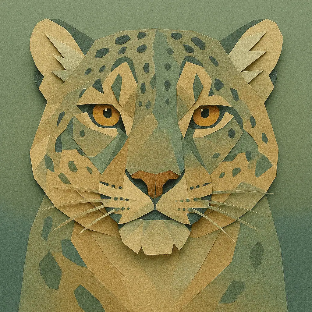 A Snow Leopard in Paper Geometry