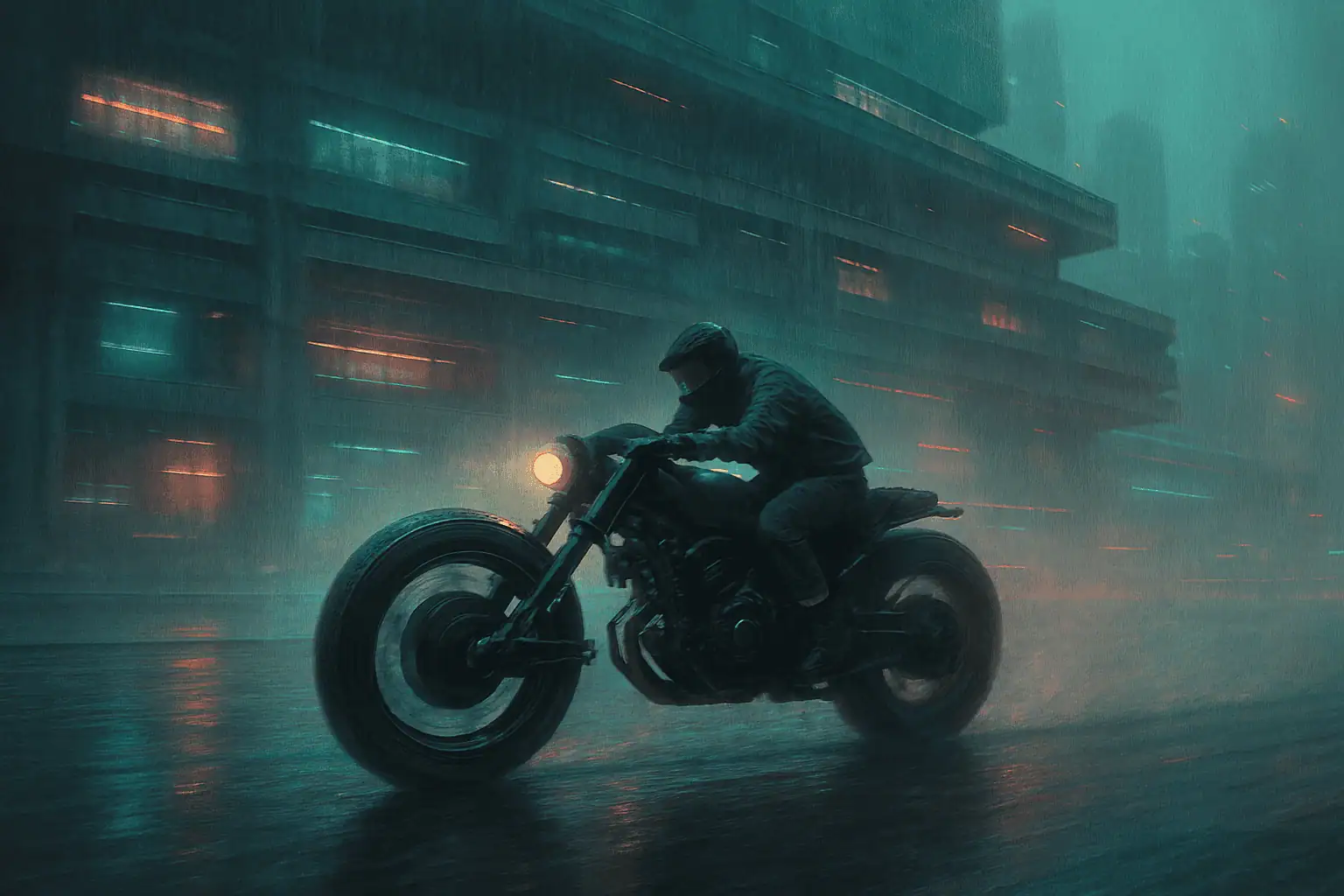 Blade Runner‑Style Motorbike