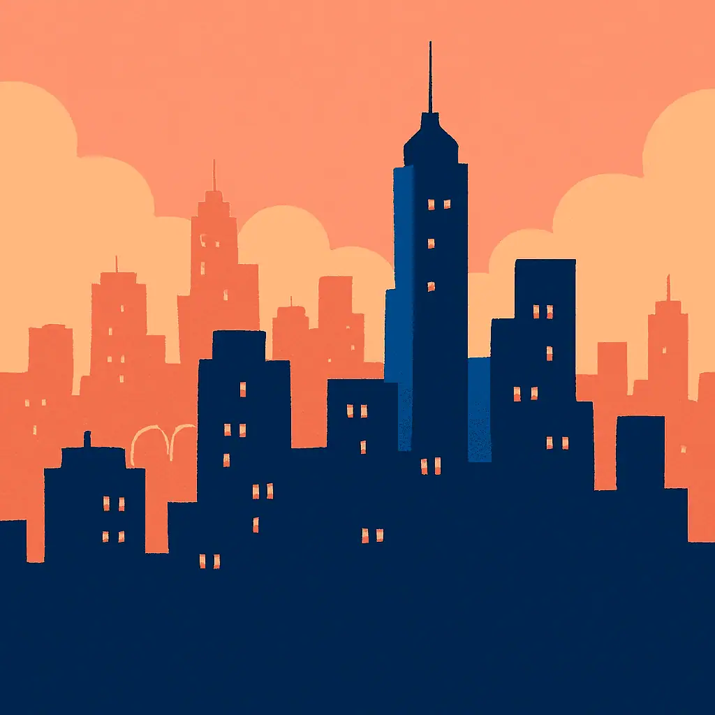 Flat Minimalist Skyline