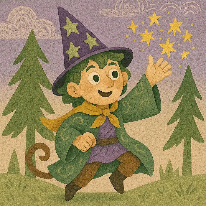 Folk‑Art Wizard in Paperlands