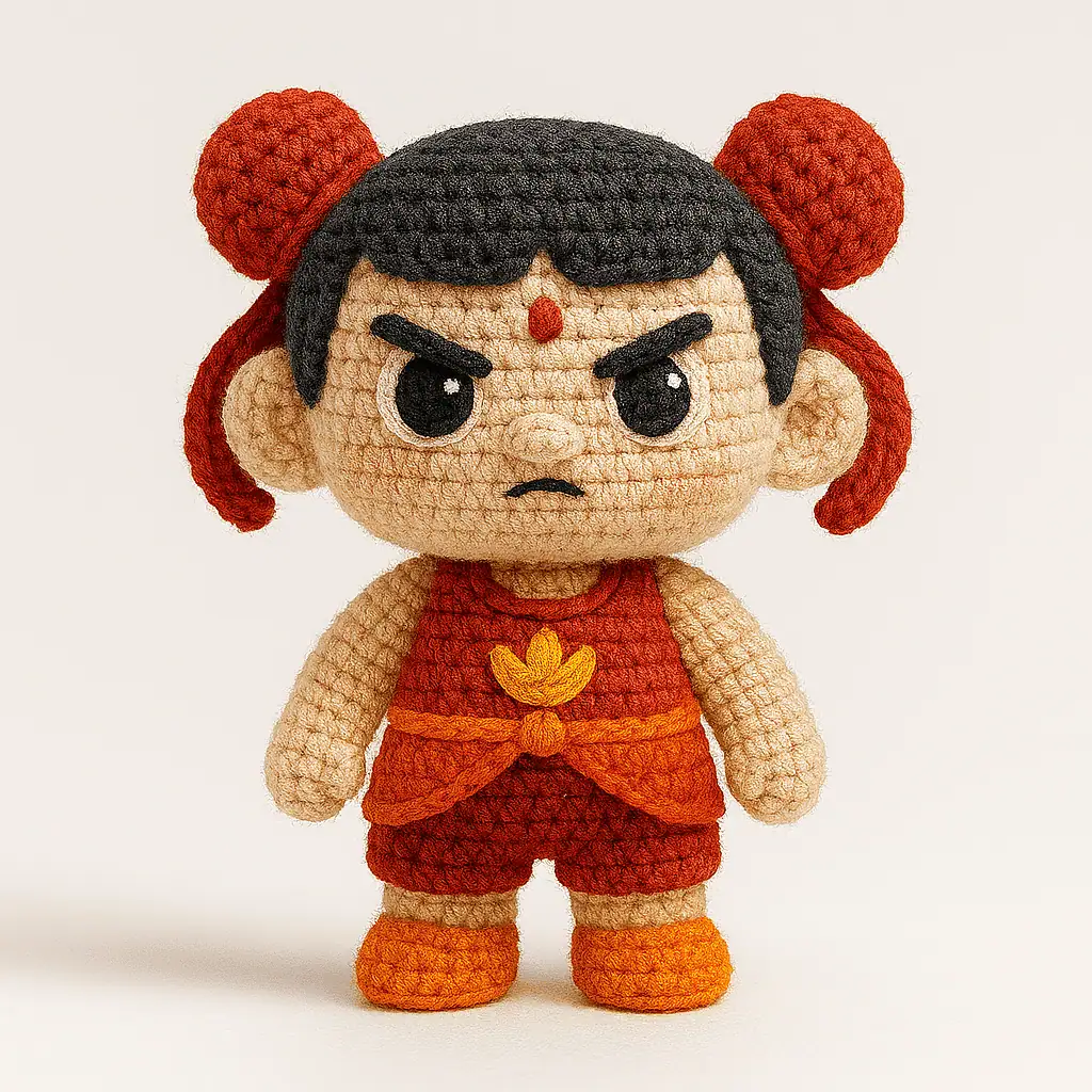 Handmade Nezha Crochet Plush