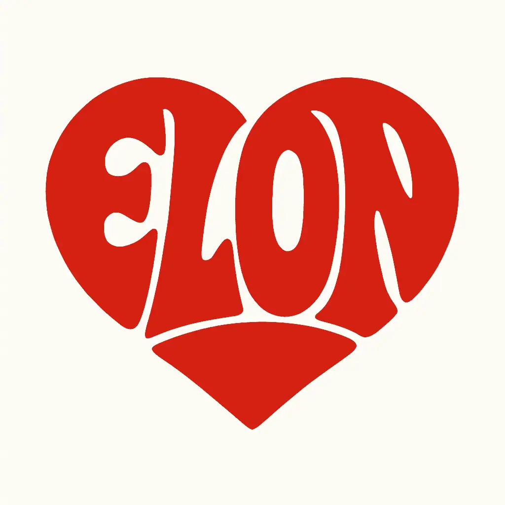 Heart shaped lettering