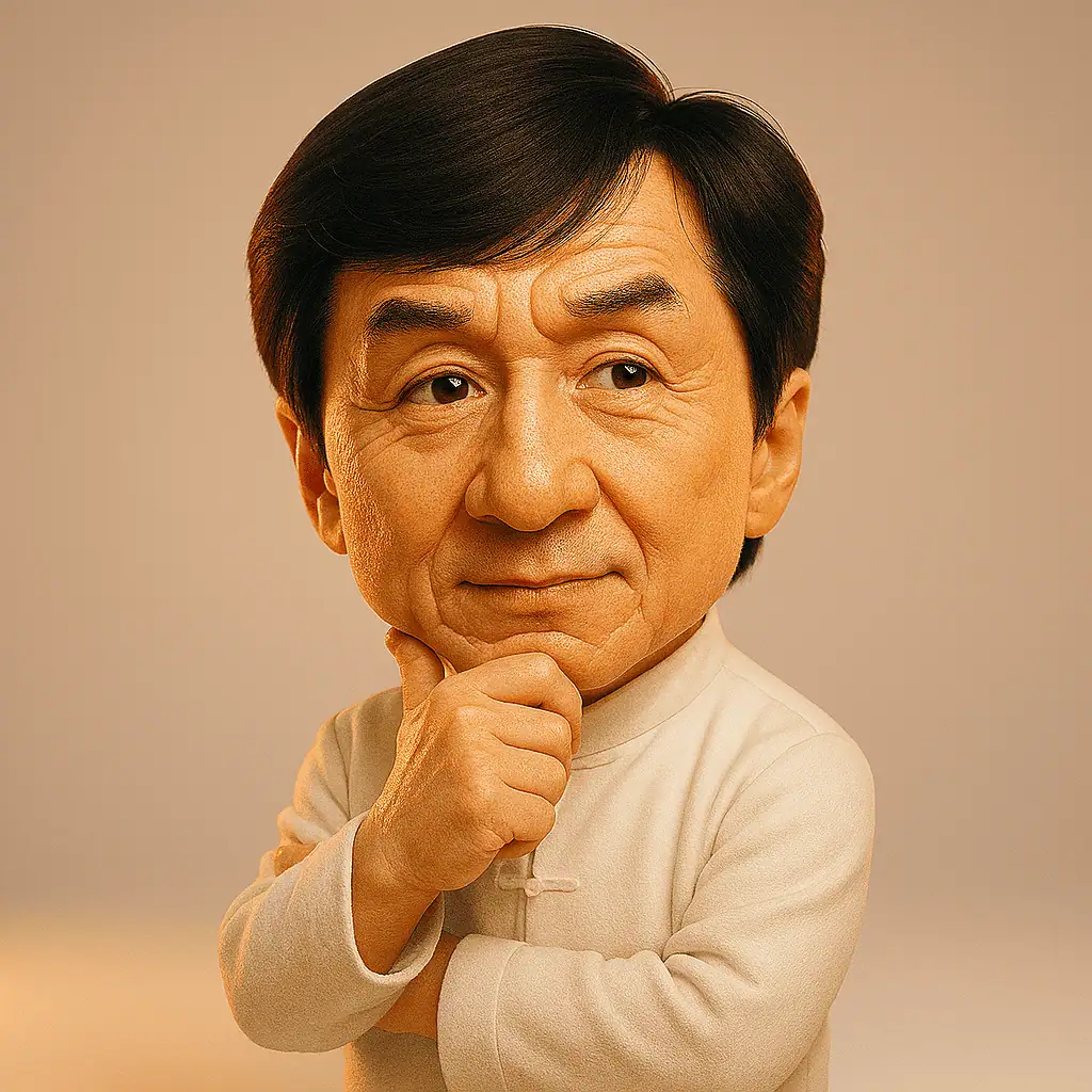 Jackie Chan in 3D Caricature