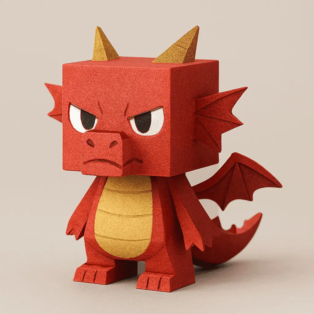 Minimalist Red Dragon