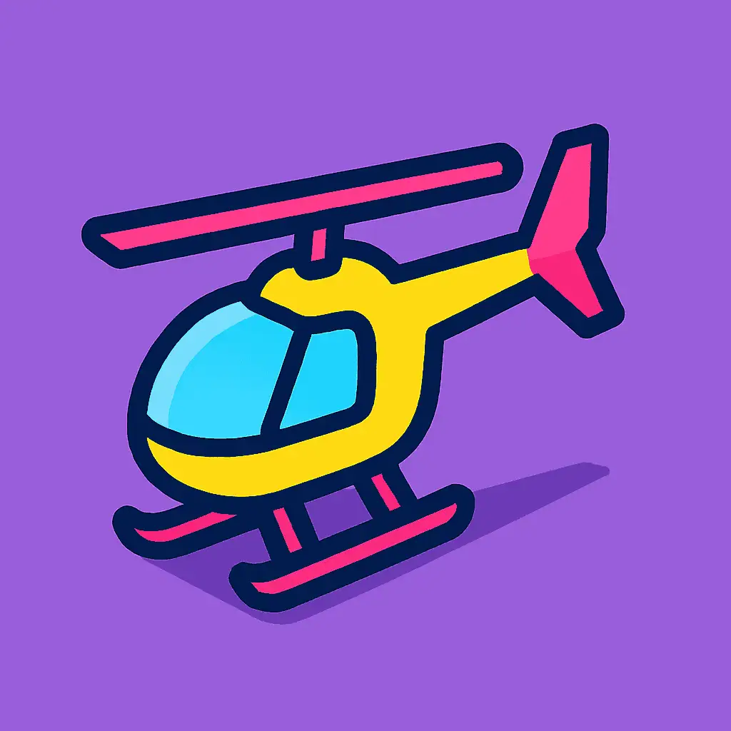 Pixel Rotor- Helicopter in Hypercolor